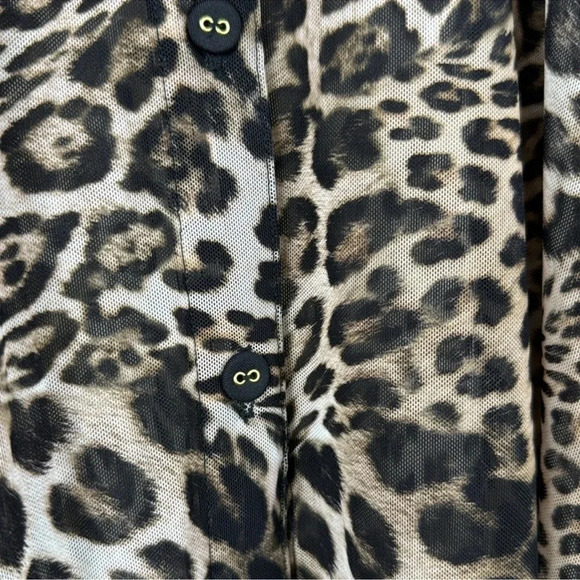 SEA LEVEL Wildside Mesh Beach Coverup Caftan Shirt Animal Print Size S NWT - Picture 5 of 13